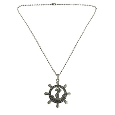 Nautical Ship Wheel Anchor Pendant